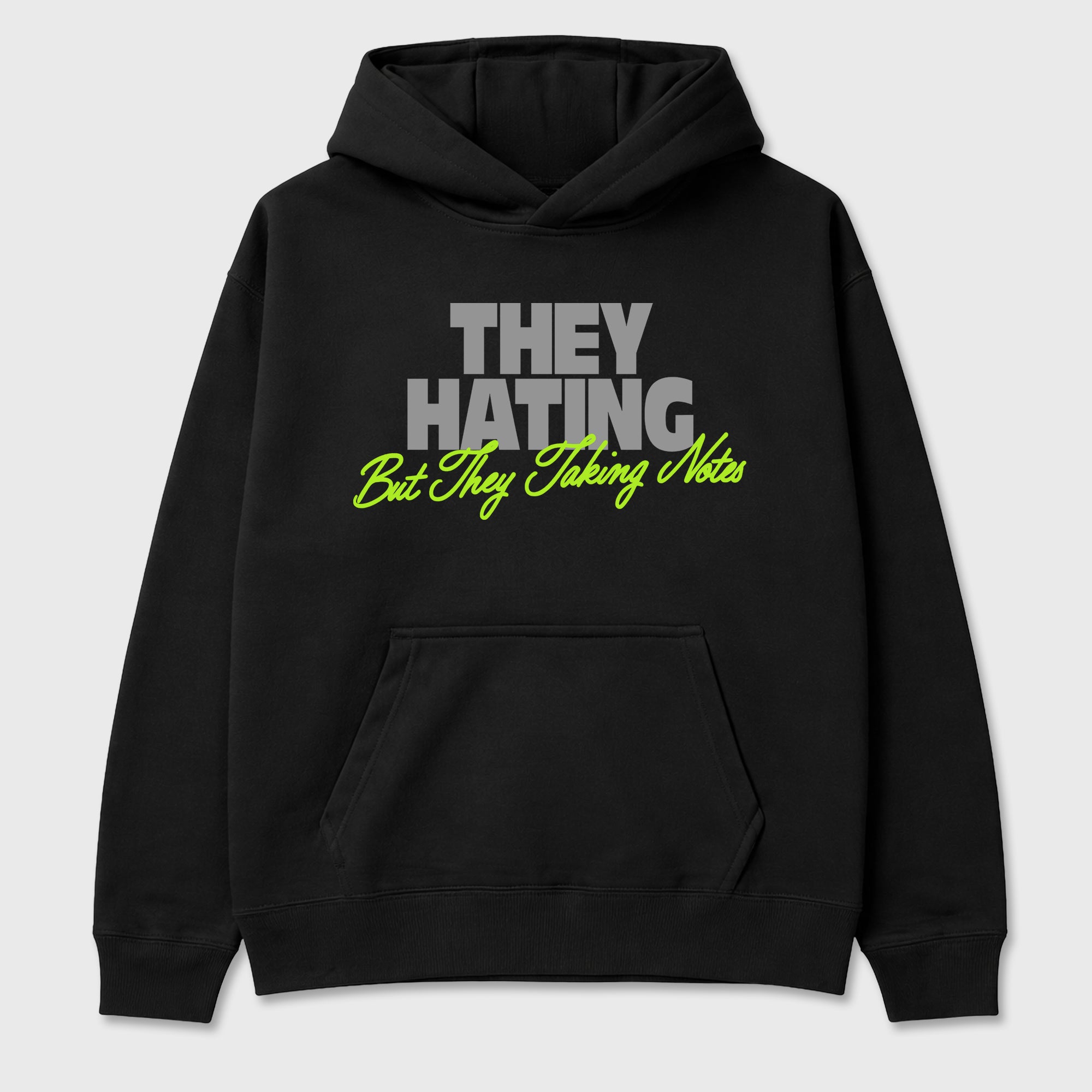 Sneakerfit graphic tee destination – Sneaker Tees To Match Air Max 90 Neon Yellow Sneakers – They Hating But Taking Notes Tee Black 2