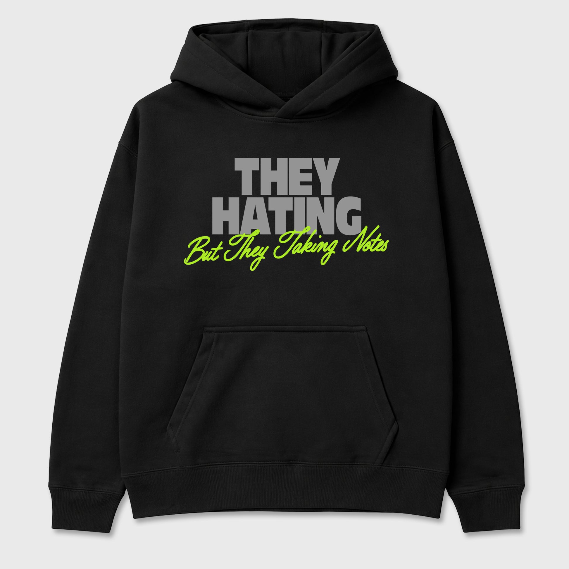 Sneakerfit graphic tee destination – Sneaker Tees To Match Air Max 90 Neon Yellow Sneakers – They Hating But Taking Notes Tee Black 2