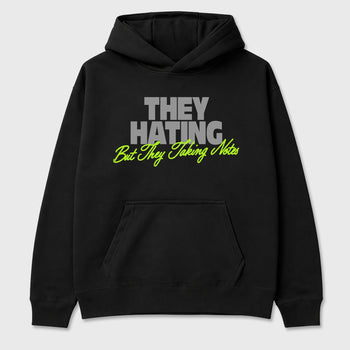 Sneakerfit graphic tee destination – Sneaker Tees To Match Air Max 90 Neon Yellow Sneakers – They Hating But Taking Notes Tee Black 2