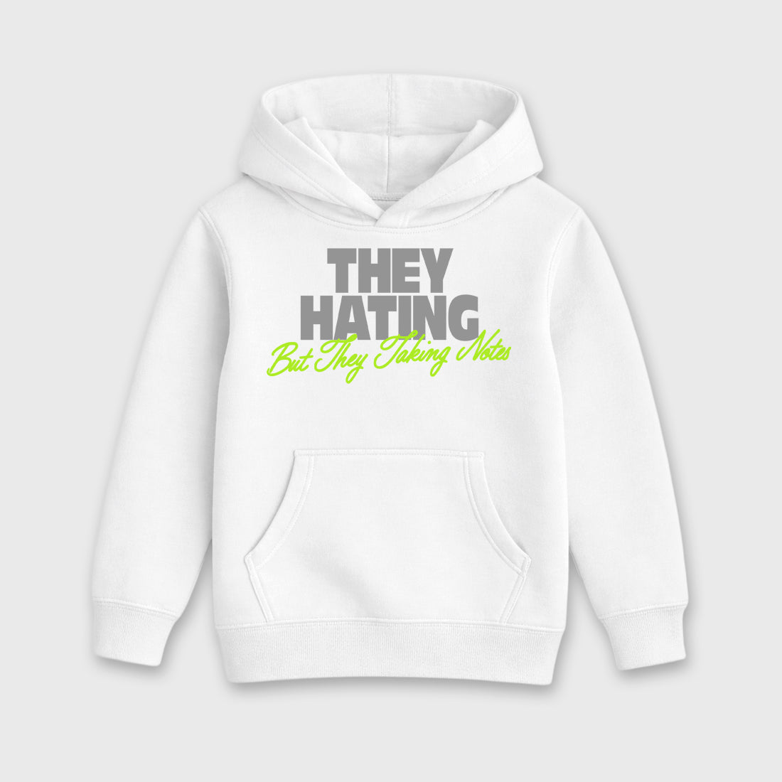 Sneakerfit graphic tee destination – Sneaker Tees To Match Air Max 90 Neon Yellow Sneakers – They Hating But Taking Notes Kids T-Shirt White 2