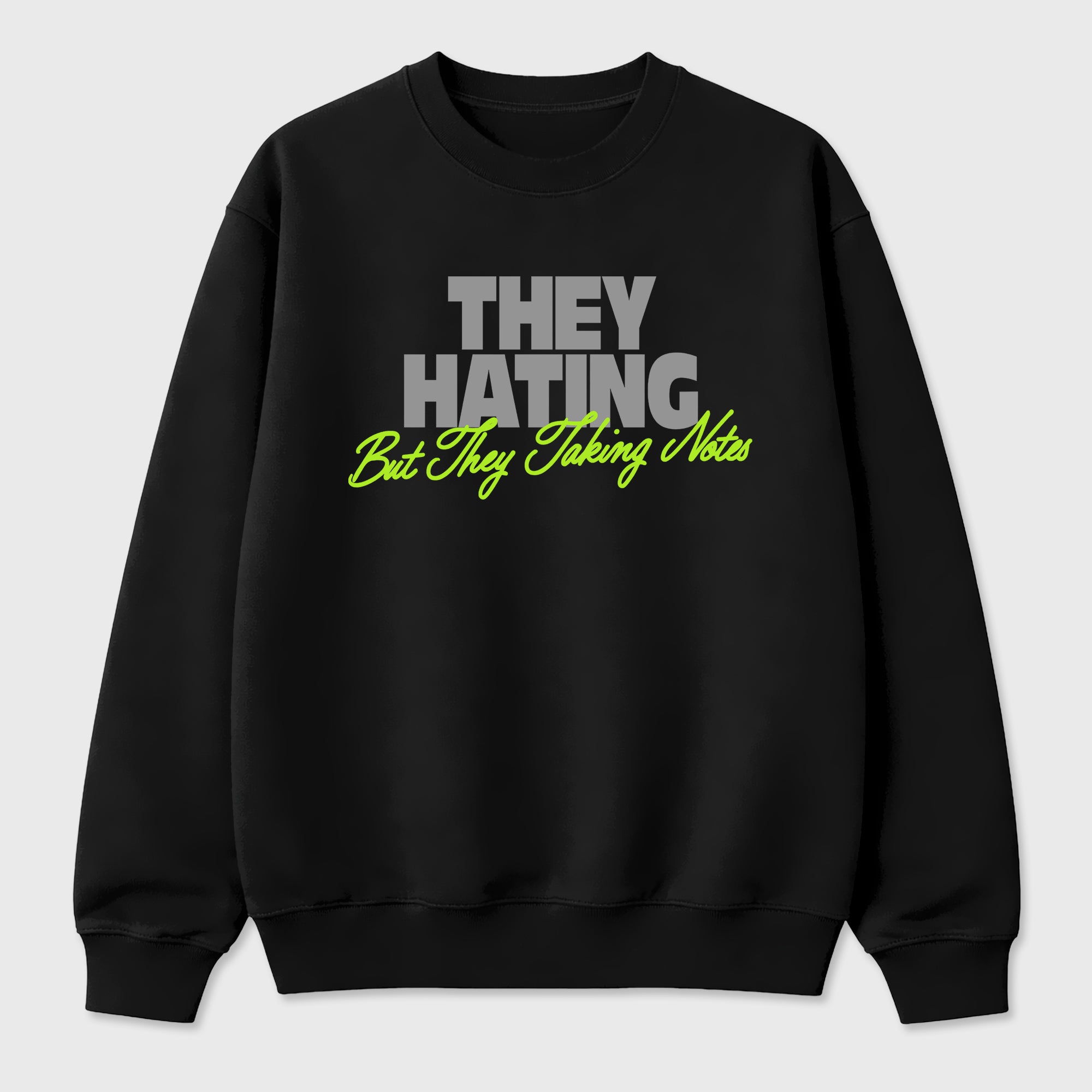 Sneakerfit graphic tee destination – Sneaker Tees To Match Air Max 90 Neon Yellow Sneakers – They Hating But Taking Notes Tee Black 2