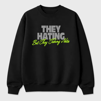 Sneakerfit graphic tee destination – Sneaker Tees To Match Air Max 90 Neon Yellow Sneakers – They Hating But Taking Notes Tee Black 2