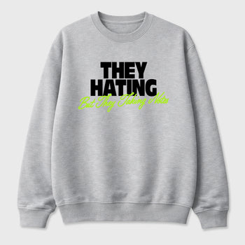 Sneakerfit graphic tee destination – Sneaker Tees To Match Air Max 90 Neon Yellow Sneakers – They Hating But Taking Notes Tee Heather Grey 2