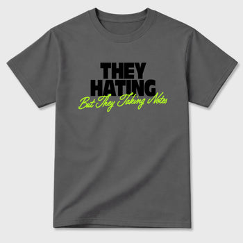 Sneakerfit graphic tee destination – Sneaker Tees To Match Air Max 90 Neon Yellow Sneakers – They Hating But Taking Notes Tee Cool Grey 2