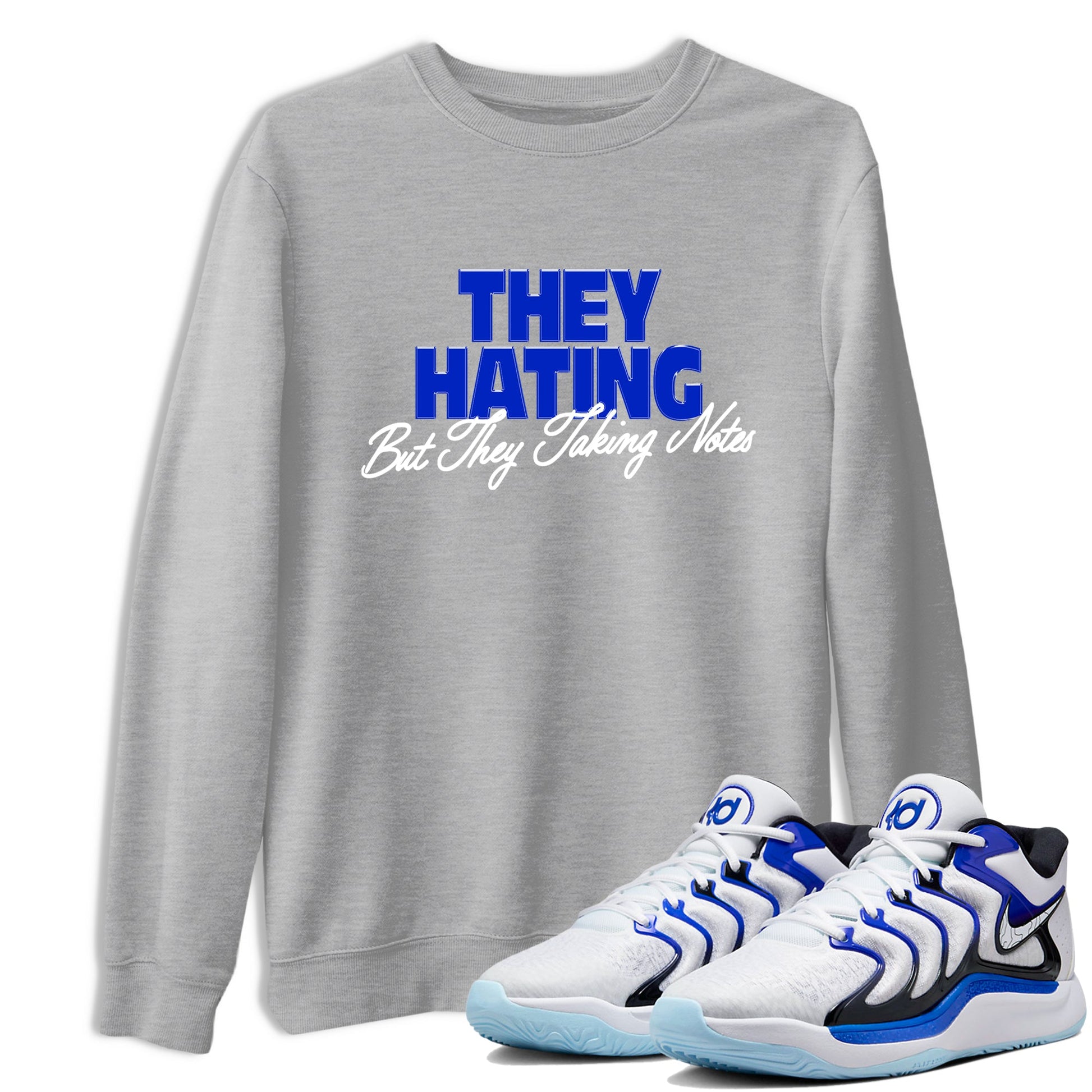 Sneaker Threads – Sneaker Tees To Match Nike KD 17 Penny – They Hating But Taking Notes Graphic Tee Heather Grey 1. Perfect for Jordan releases 2025 colorways. Perfect for Kevin Durant basketball sneaker releases and retro Penny-inspired 2025 colorways.