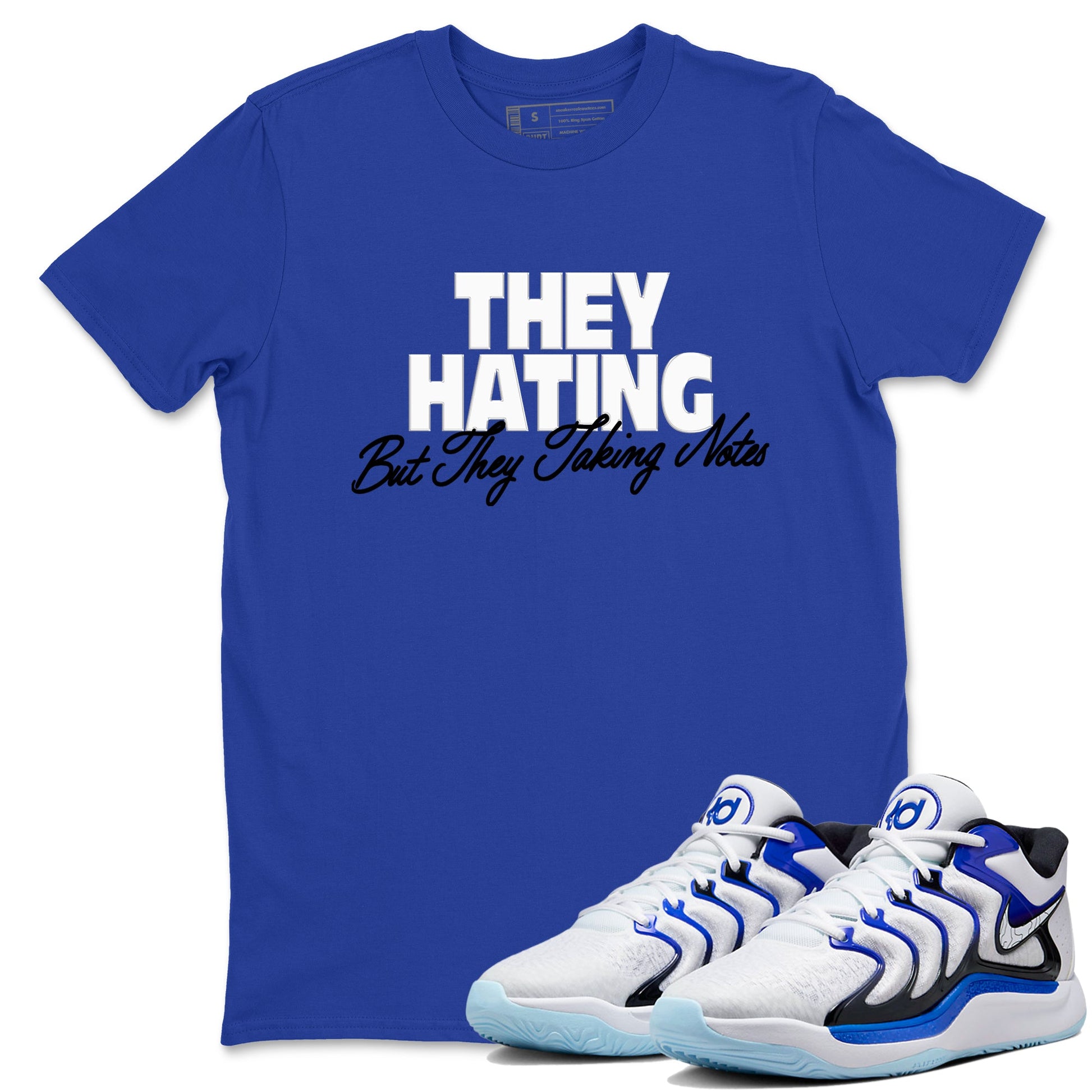 Sneaker Threads – Sneaker Tees To Match Nike KD 17 Penny – They Hating But Taking Notes Graphic Tee Royal Blue 1. Perfect for Jordan releases 2025 colorways. Perfect for Kevin Durant basketball sneaker releases and retro Penny-inspired 2025 colorways.