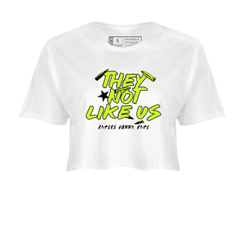 AF1 Volt shirts to match jordans They Not Like Us sneaker match tees Air Force 1 Volt match shoes to clothes SNRT Sneaker Tees unisex cotton White 2 crop tee