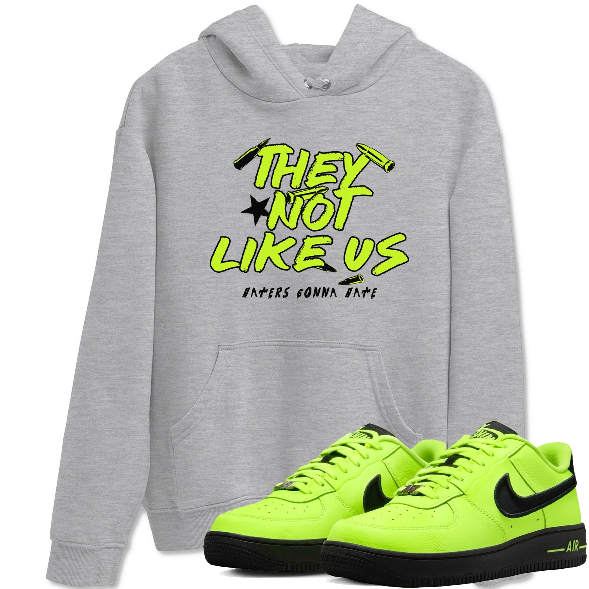 AF1 Volt shirts to match jordans They Not Like Us sneaker match tees Air Force 1 Volt match shoes to clothes SNRT Sneaker Tees unisex cotton Heather Grey 1 shirts