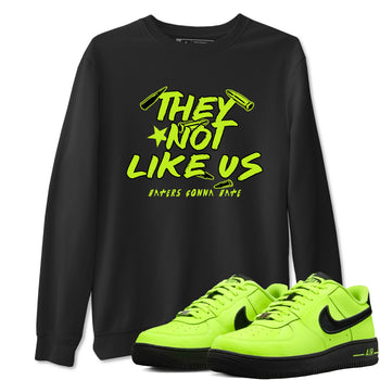 AF1 Volt shirts to match jordans They Not Like Us sneaker match tees Air Force 1 Volt match shoes to clothes SNRT Sneaker Tees unisex cotton Black 1 shirts