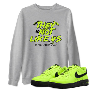 AF1 Volt shirts to match jordans They Not Like Us sneaker match tees Air Force 1 Volt match shoes to clothes SNRT Sneaker Tees unisex cotton Heather Grey 1 shirts