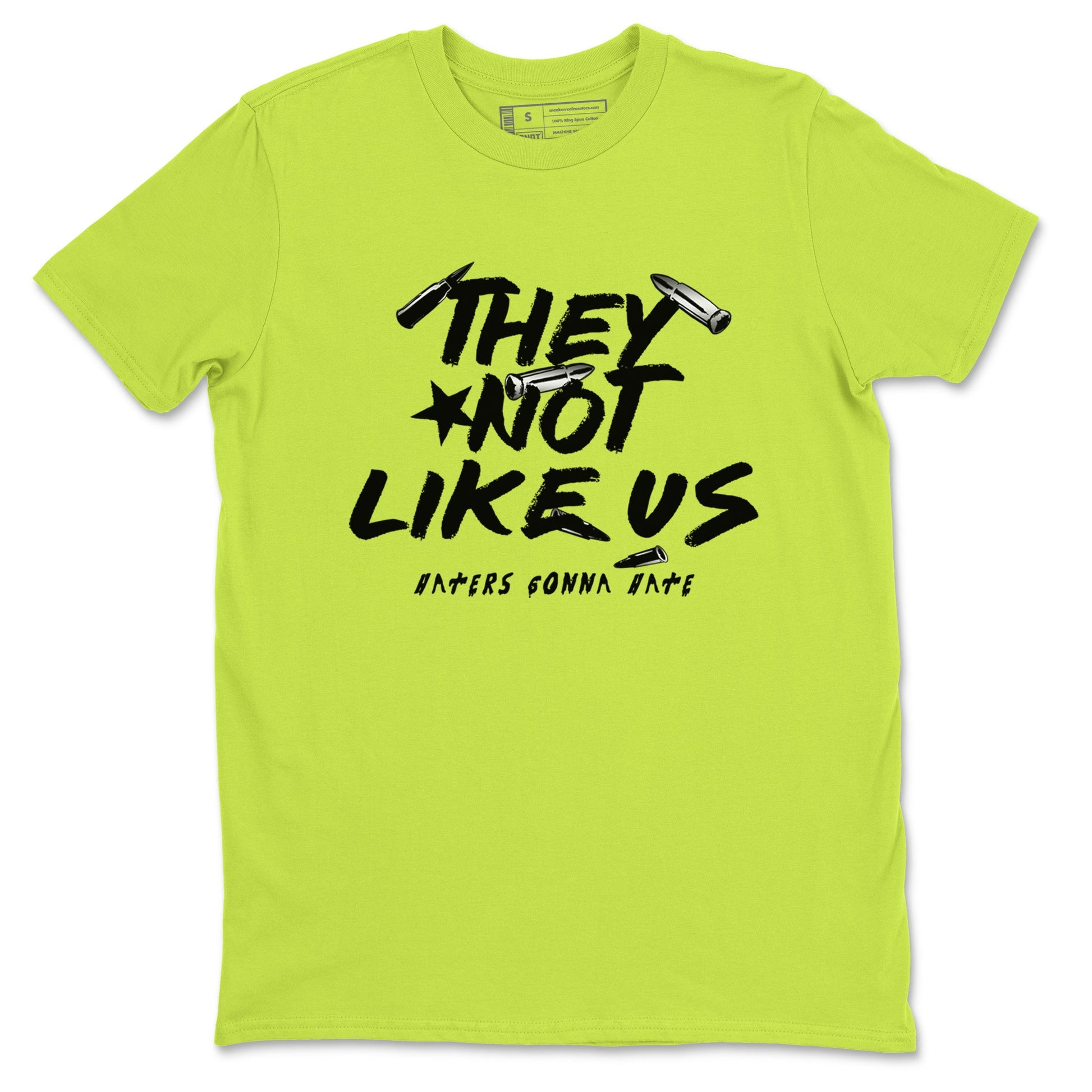 AF1 Volt shirts to match jordans They Not Like Us sneaker match tees Air Force 1 Volt match shoes to clothes SNRT Sneaker Tees unisex cotton Safety Green 2 shirts