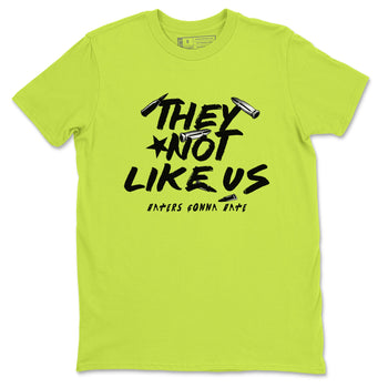 AF1 Volt shirts to match jordans They Not Like Us sneaker match tees Air Force 1 Volt match shoes to clothes SNRT Sneaker Tees unisex cotton Safety Green 2 shirts