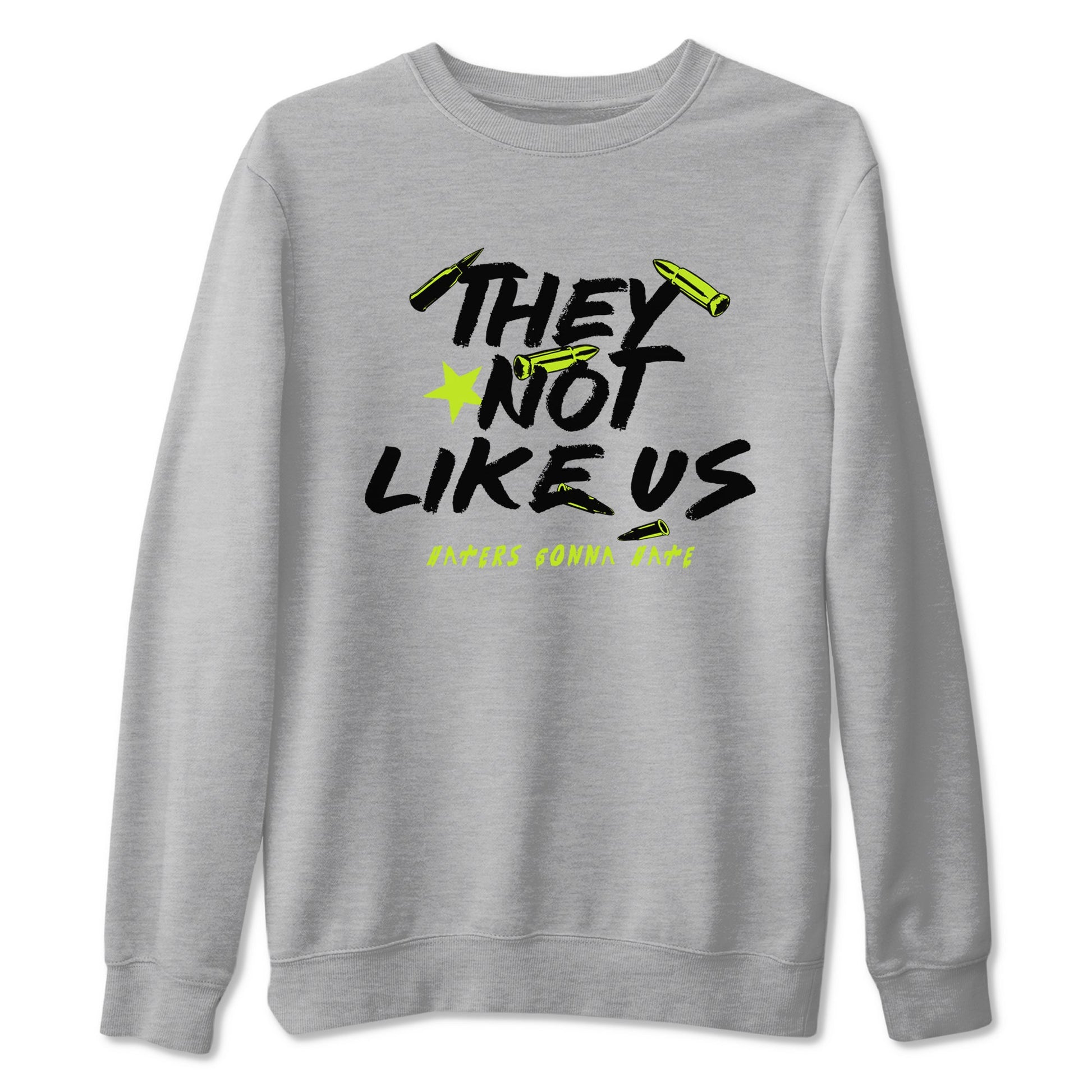 Foams One Black Volt shirts to match jordans They Not Like Us sneaker match tees Air Foamposite One Black and Volt match shoes to clothes SNRT Sneaker Tees unisex cotton Heather Grey 2 shirts