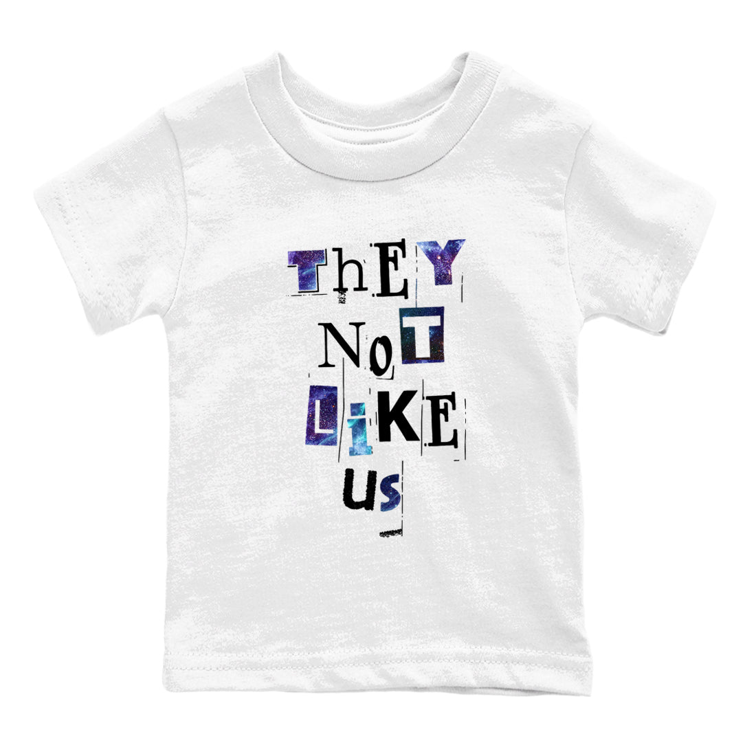 Foams One Galaxy shirts to match jordans They Not Like Us best t shirts to wear with jordans Air Foamposite One Galaxy match shoes to clothes SNRT Sneaker Tees Youth Baby White 2 tee