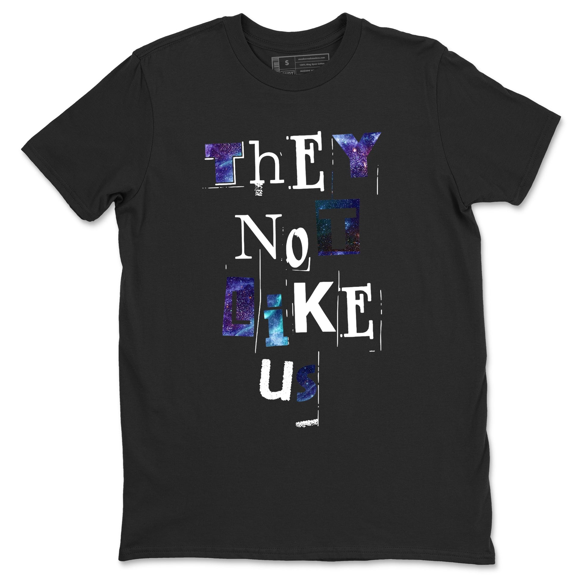 Foams One Galaxy shirts to match jordans They Not Like Us best t shirts to wear with jordans Air Foamposite One Galaxy match shoes to clothes SNRT Sneaker Tees unisex cotton Black 2 shirts