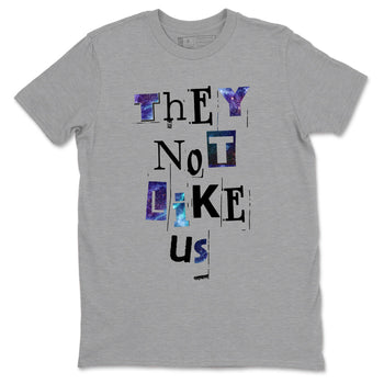 Foams One Galaxy shirts to match jordans They Not Like Us best t shirts to wear with jordans Air Foamposite One Galaxy match shoes to clothes SNRT Sneaker Tees unisex cotton Heather Grey 2 shirts