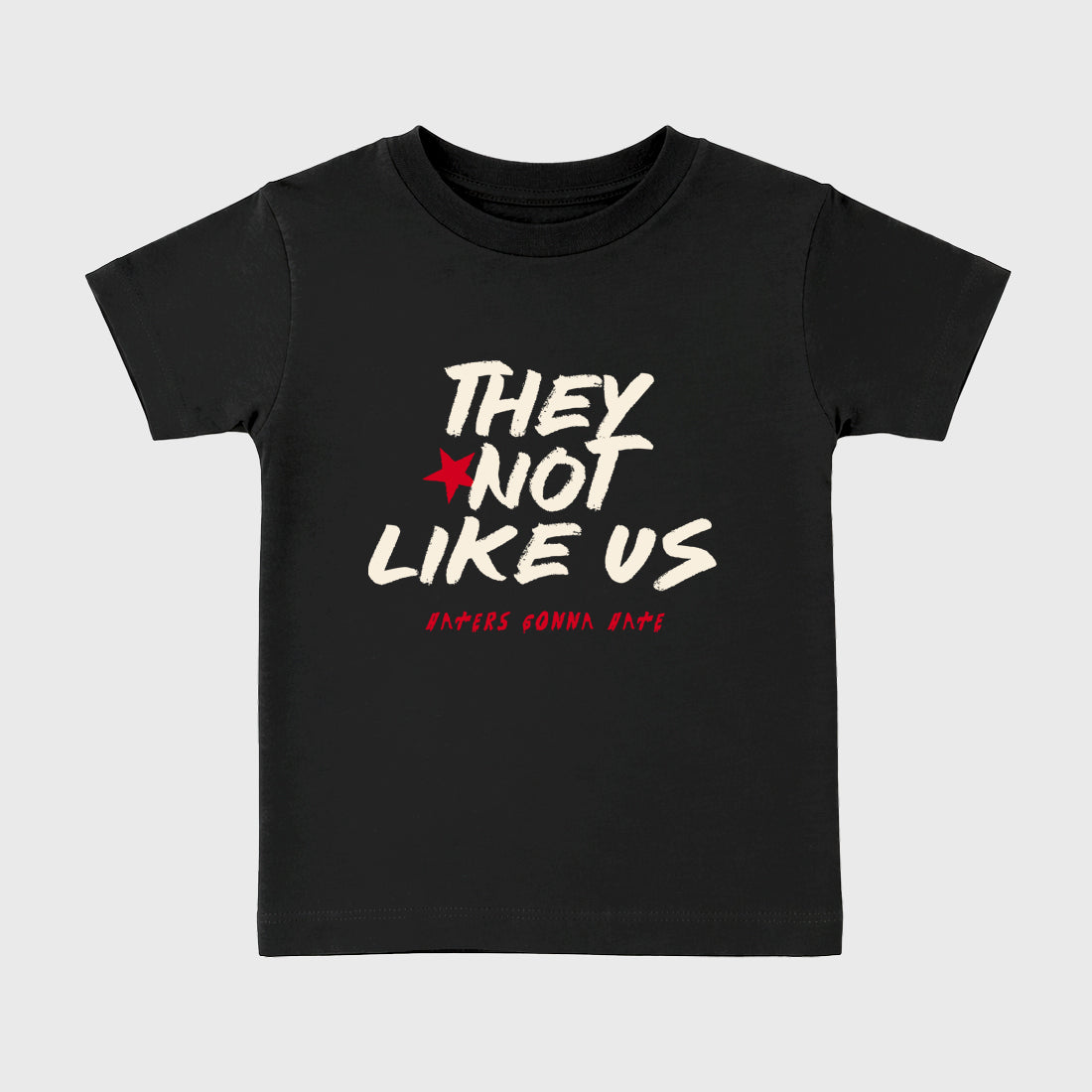 Sneaker match tees – Sneaker Tees To Match Air Jordan 1 Flight Club Shoes – They Not Like Us Kids T-Shirt Black 2