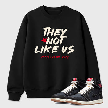 Sneaker match tees – Sneaker Tees To Match Air Jordan 1 Flight Club Shoes – They Not Like Us Tee Black 1