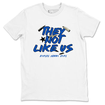 1s Game Royal shirts to match jordans They Not Like Us sneaker match tees Air Jordan 1 Retro Low OG Game Royal match shoes to clothes SNRT Sneaker Tees unisex cotton White 2 shirts