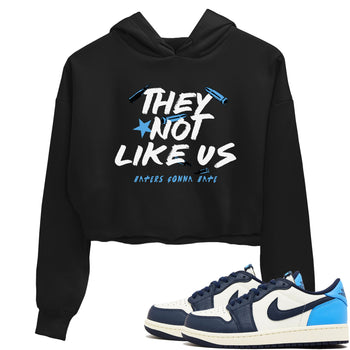 1s Obsidian shirts to match jordans They Not Like Us shirts to match Jordans AJ1 Retro Low OG Obsidian match shoes to clothes SNRT Sneaker Tees unisex cotton Black 1 crop tee
