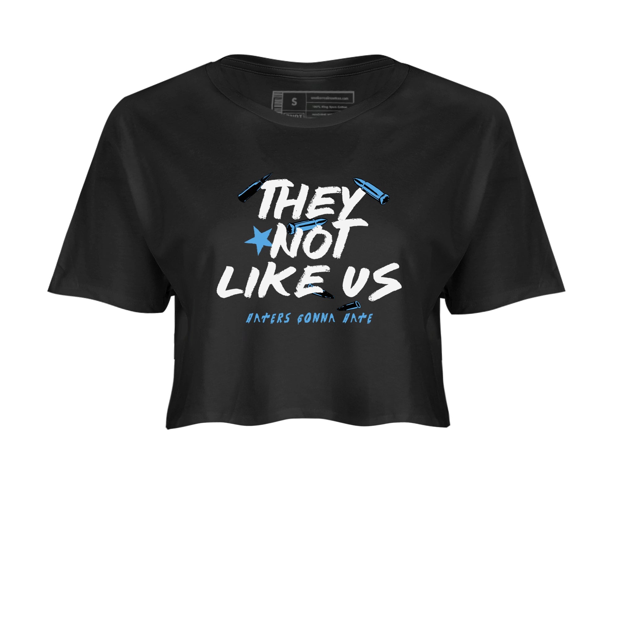1s Obsidian shirts to match jordans They Not Like Us shirts to match Jordans AJ1 Retro Low OG Obsidian match shoes to clothes SNRT Sneaker Tees unisex cotton Black 2 crop tee