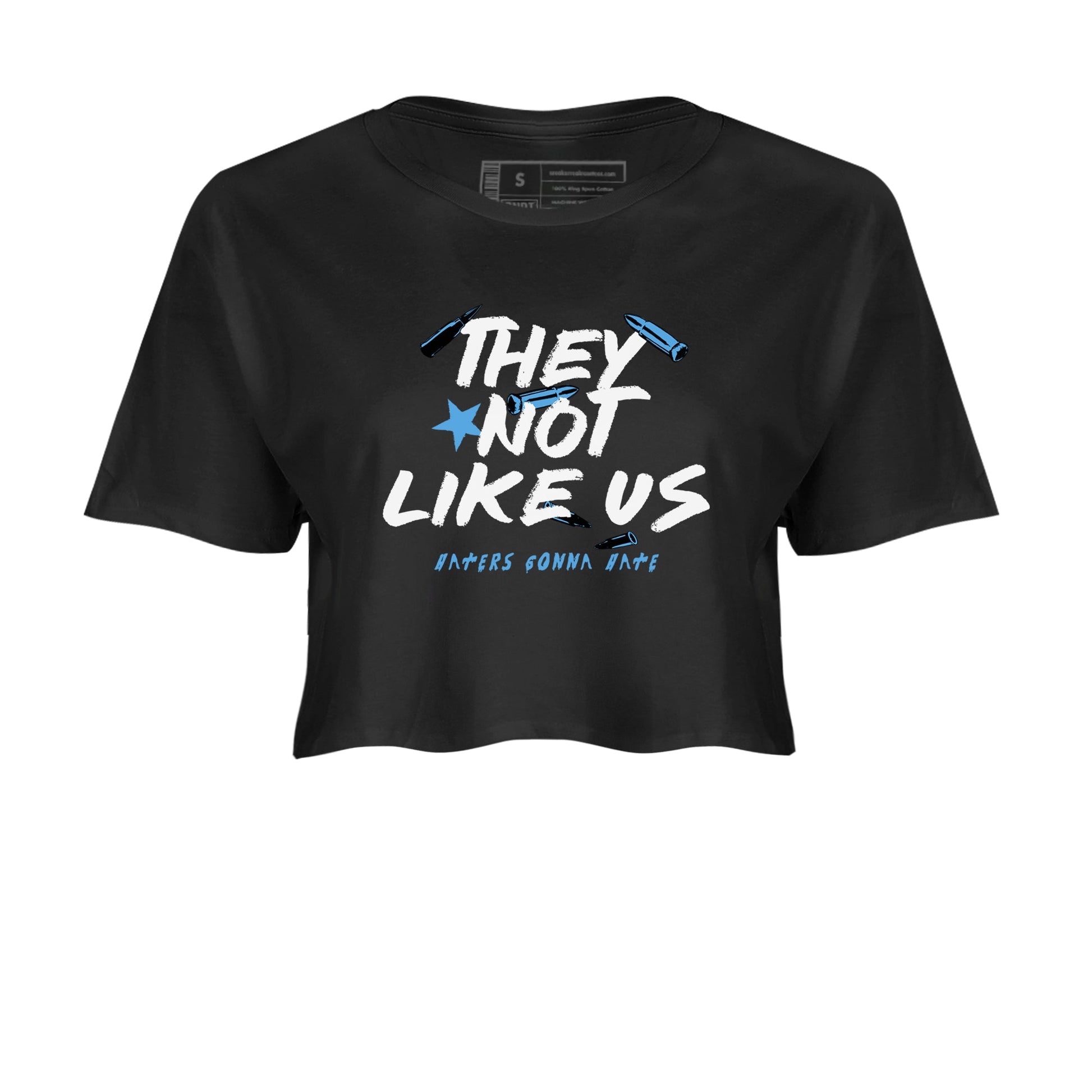 1s Obsidian shirts to match jordans They Not Like Us shirts to match Jordans AJ1 Retro Low OG Obsidian match shoes to clothes SNRT Sneaker Tees unisex cotton Black 2 crop tee