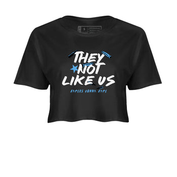 1s Obsidian shirts to match jordans They Not Like Us shirts to match Jordans AJ1 Retro Low OG Obsidian match shoes to clothes SNRT Sneaker Tees unisex cotton Black 2 crop tee