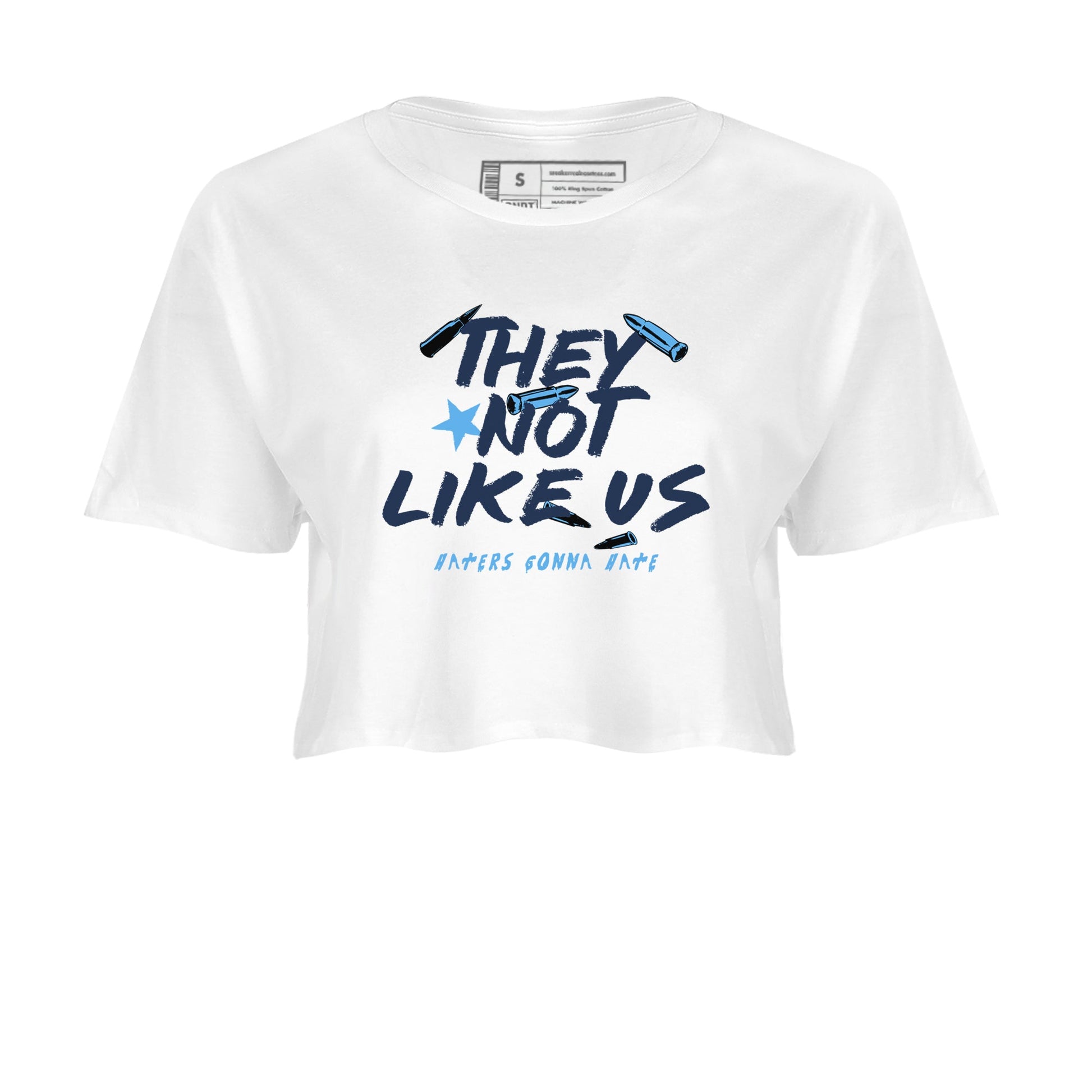 1s Obsidian shirts to match jordans They Not Like Us shirts to match Jordans AJ1 Retro Low OG Obsidian match shoes to clothes SNRT Sneaker Tees unisex cotton White 2 crop tee