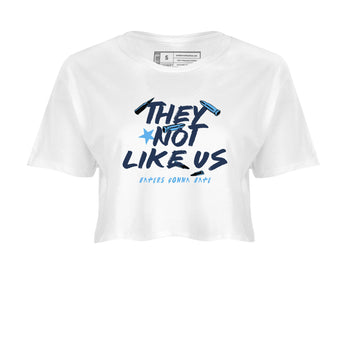 1s Obsidian shirts to match jordans They Not Like Us shirts to match Jordans AJ1 Retro Low OG Obsidian match shoes to clothes SNRT Sneaker Tees unisex cotton White 2 crop tee
