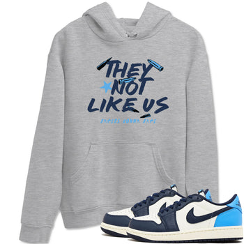 1s Obsidian shirts to match jordans They Not Like Us shirts to match Jordans AJ1 Retro Low OG Obsidian match shoes to clothes SNRT Sneaker Tees unisex cotton Heather Grey 1 shirts