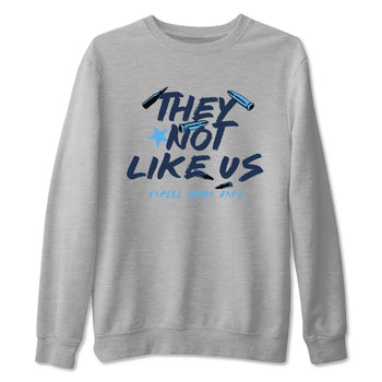 1s Obsidian shirts to match jordans They Not Like Us shirts to match Jordans AJ1 Retro Low OG Obsidian match shoes to clothes SNRT Sneaker Tees unisex cotton Heather Grey 2 shirts