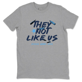 1s Obsidian shirts to match jordans They Not Like Us shirts to match Jordans AJ1 Retro Low OG Obsidian match shoes to clothes SNRT Sneaker Tees unisex cotton Heather Grey 2 shirts