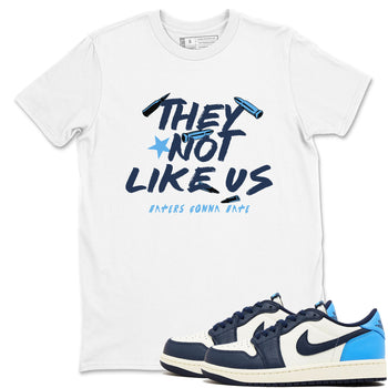 1s Obsidian shirts to match jordans They Not Like Us shirts to match Jordans AJ1 Retro Low OG Obsidian match shoes to clothes SNRT Sneaker Tees unisex cotton White 1 shirts