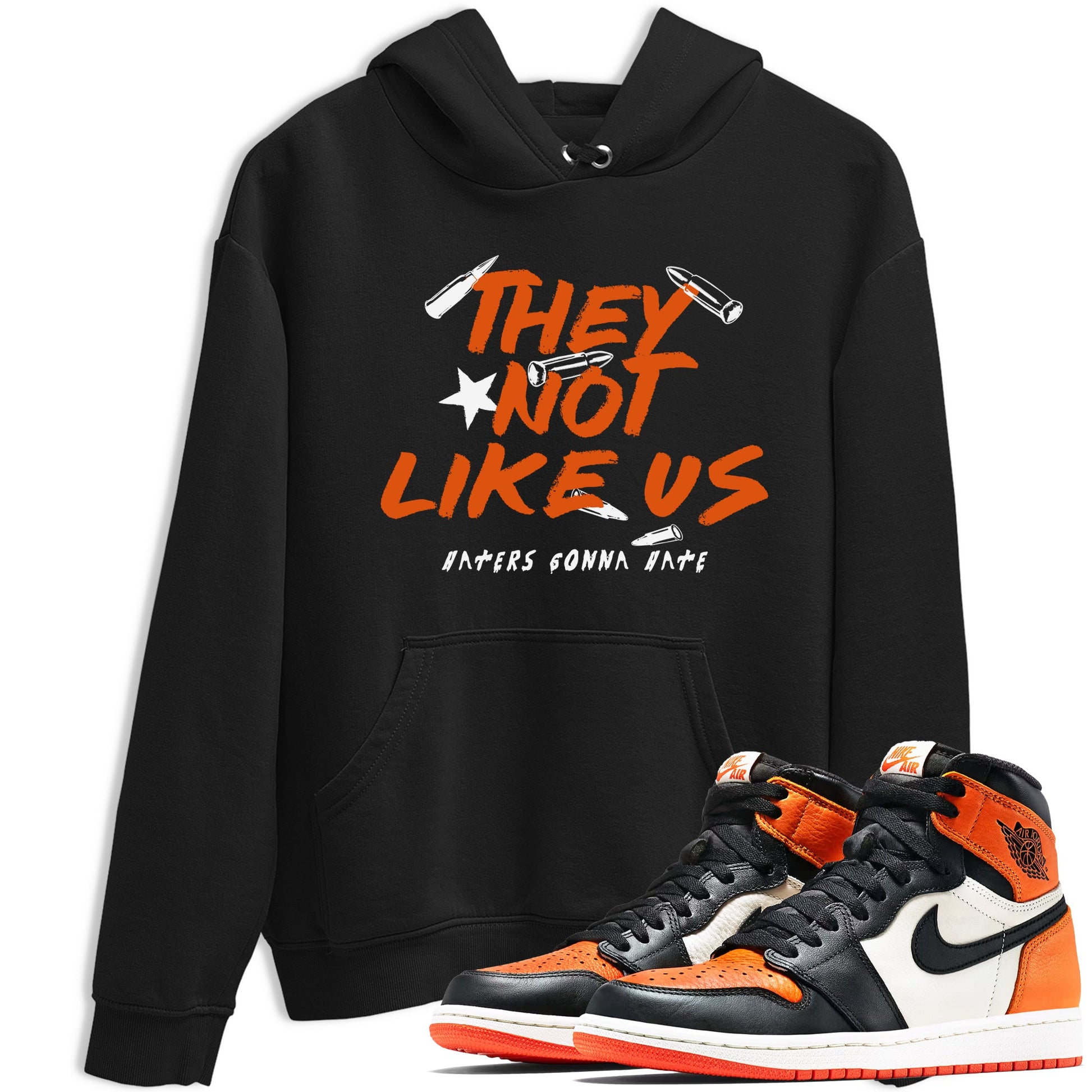 Sneaker match tees – Sneaker Tees To Match Air Jordan 1 Shattered Backboard Shoes – They Not Like Us Tee Black 1