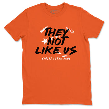 Sneaker match tees – Sneaker Tees To Match Air Jordan 1 Shattered Backboard Shoes – They Not Like Us Tee Orange 2