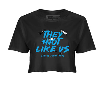1s High OG UNC Reimagined shirts to match jordans They Not Like Us graphic tees Air Jordan 1 UNC Reimagined match shoes to clothes SNRT Sneaker Tees unisex cotton Black 2 crop tee