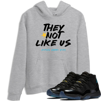 Sneaker match tees – Sneaker Tees To Match Air Jordan 11 Gamma Shoes – They Not Like Us Tee Heather Grey 1
