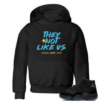 Sneaker match tees – Sneaker Tees To Match Air Jordan 11 Gamma Shoes – They Not Like Us Kids T-Shirt Black 1