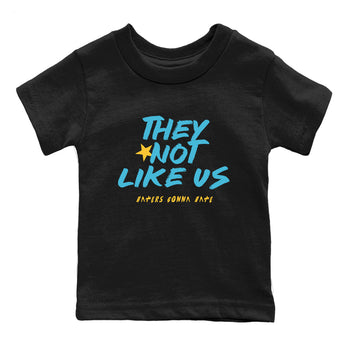 Sneaker match tees – Sneaker Tees To Match Air Jordan 11 Gamma Shoes – They Not Like Us Kids T-Shirt Black 2