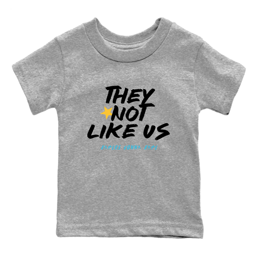 Sneaker match tees – Sneaker Tees To Match Air Jordan 11 Gamma Shoes – They Not Like Us Kids T-Shirt Heather Grey 2