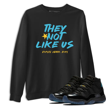 Sneaker match tees – Sneaker Tees To Match Air Jordan 11 Gamma Shoes – They Not Like Us Tee Black 1