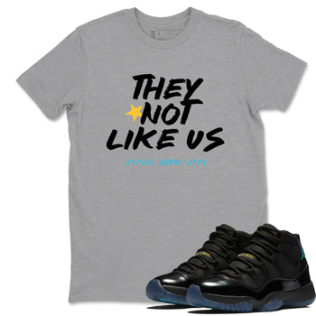 Sneaker match tees – Sneaker Tees To Match Air Jordan 11 Gamma Shoes – They Not Like Us Tee Heather Grey 1