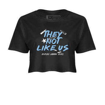 11s Legend Blue shirts to match jordans They Not Like Us best t shirts to wear with jordans AJ11 Retro Legend Blue match shoes to clothes SNRT Sneaker Tees unisex cotton Black 2 crop tee