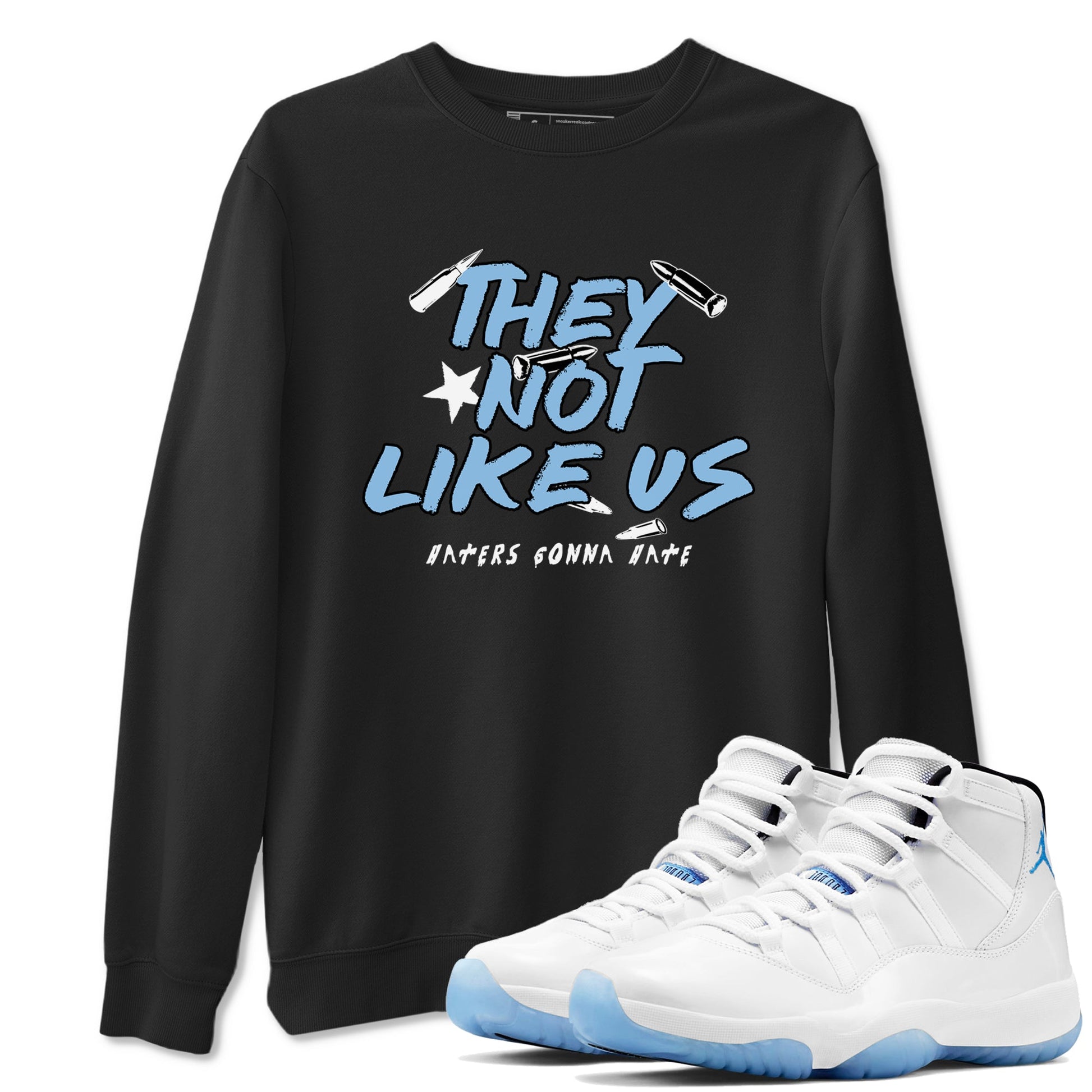 11s Legend Blue shirts to match jordans They Not Like Us best t shirts to wear with jordans AJ11 Retro Legend Blue match shoes to clothes SNRT Sneaker Tees unisex cotton Black 1 shirts