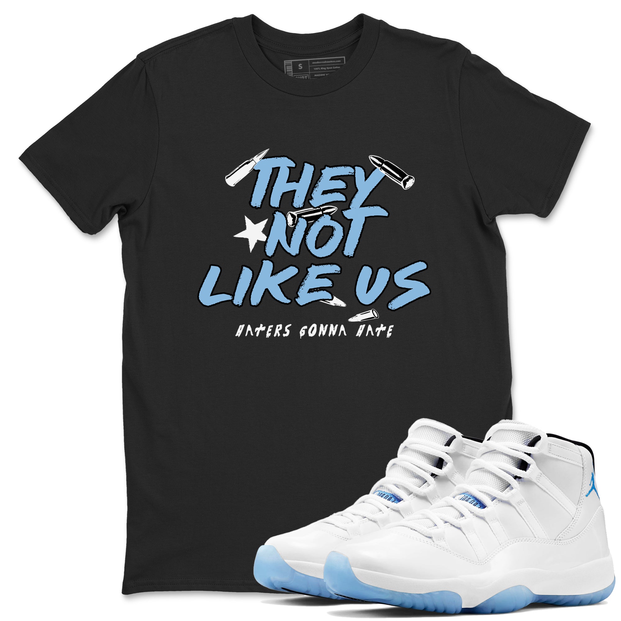 11s Legend Blue shirts to match jordans They Not Like Us best t shirts to wear with jordans AJ11 Retro Legend Blue match shoes to clothes SNRT Sneaker Tees unisex cotton Black 1 shirts