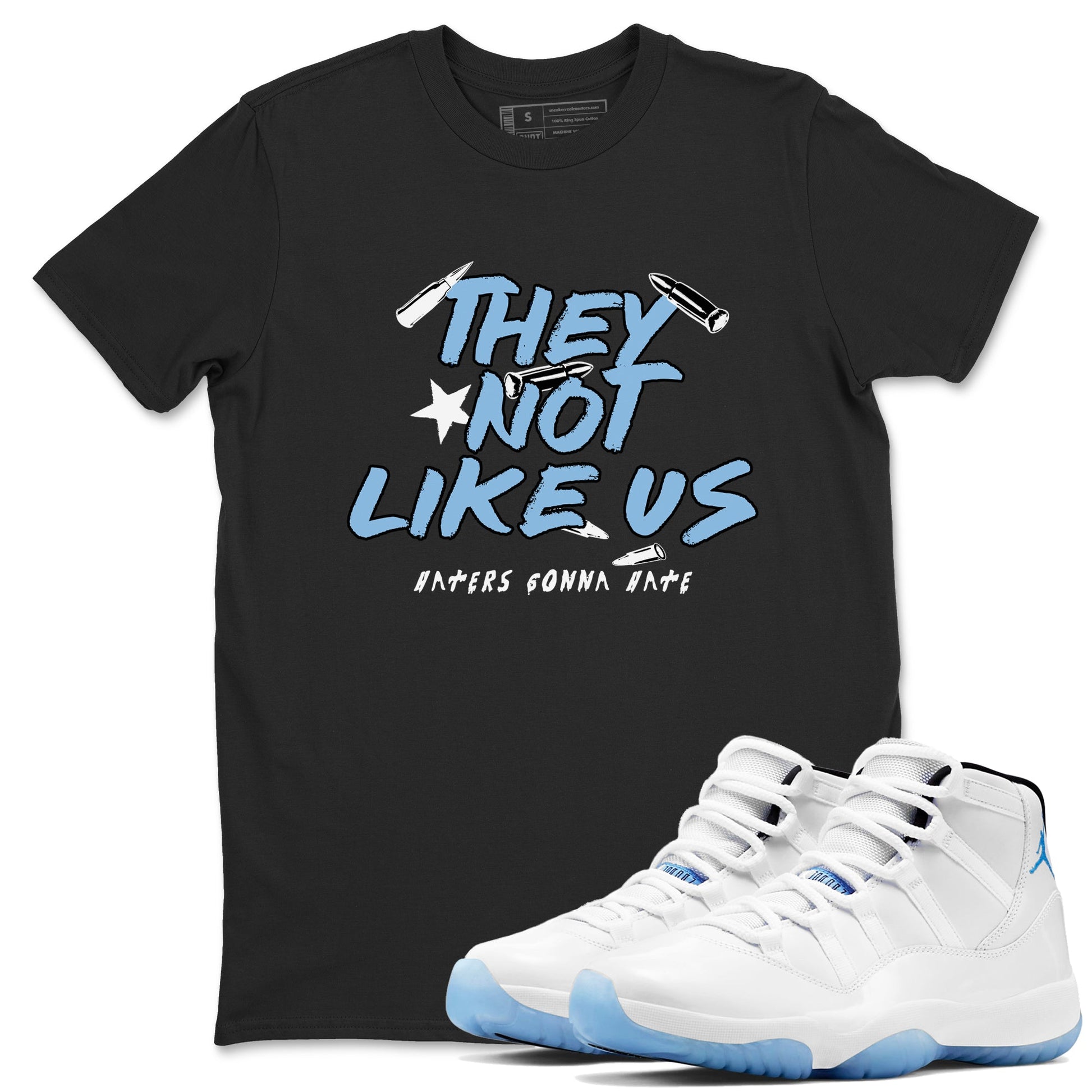 11s Legend Blue shirts to match jordans They Not Like Us best t shirts to wear with jordans AJ11 Retro Legend Blue match shoes to clothes SNRT Sneaker Tees unisex cotton Black 1 shirts