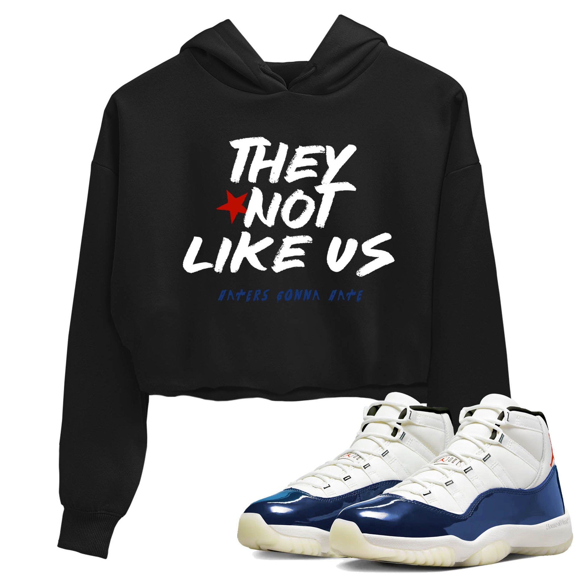 Sneaker Threads – Sneaker Tees To Match Air Jordan 11 Rare Air – They Not Like Us Crop Tee Black 1. Perfect for Jordan releases 2025 colorways.