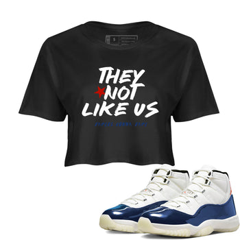 Sneaker Threads – Sneaker Tees To Match Air Jordan 11 Rare Air – They Not Like Us Crop Tee Black 1. Perfect for Jordan releases 2025 colorways.