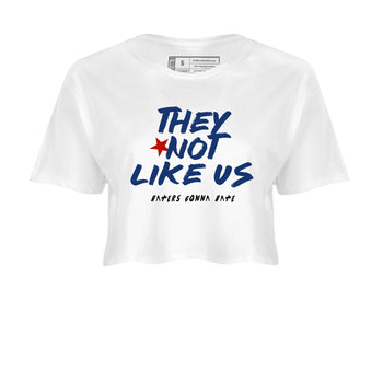 Sneaker Threads – Sneaker Tees To Match Air Jordan 11 Rare Air – They Not Like Us Crop Tee White 2. Perfect for Jordan releases 2025 colorways.