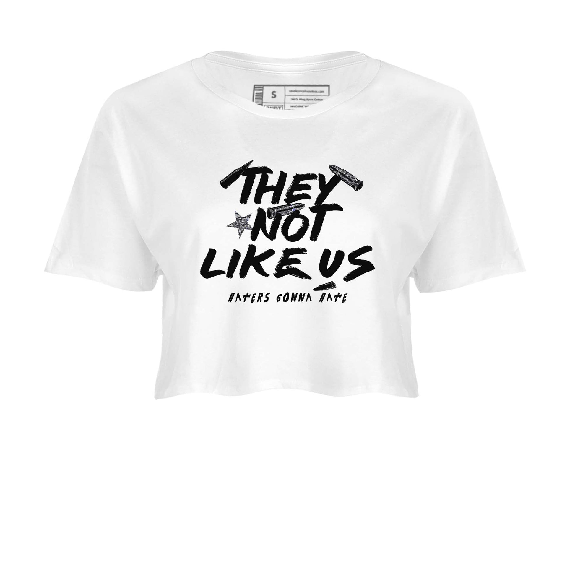 11s Year Of The Snake shirts to match jordans  They Not Like Us shirts to match jordans Air Jordan 11 Retro Low Year Of The Snake match shoes to clothes SNRT Sneaker Tees unisex cotton White 2 crop tee